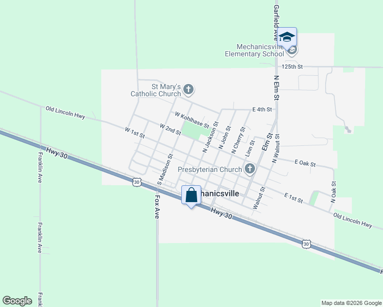 map of restaurants, bars, coffee shops, grocery stores, and more near 108 1st Street in Mechanicsville