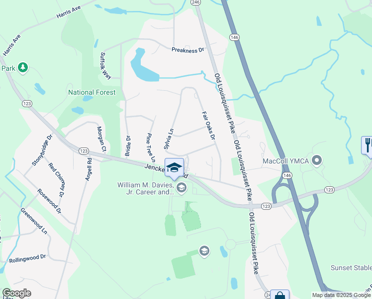 map of restaurants, bars, coffee shops, grocery stores, and more near 11 Sylvia Lane in Lincoln
