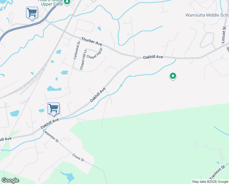 map of restaurants, bars, coffee shops, grocery stores, and more near 177 Oakhill Avenue in Attleboro