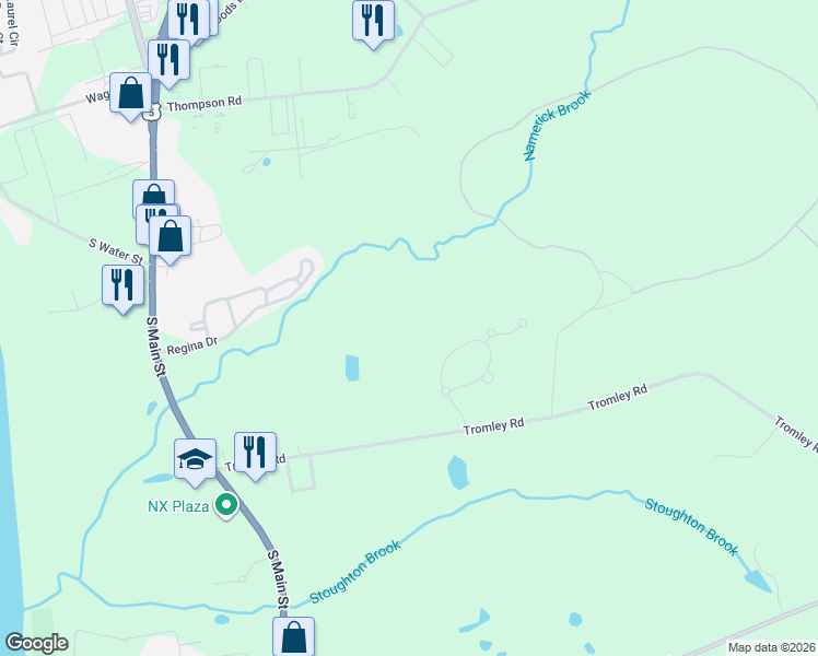 map of restaurants, bars, coffee shops, grocery stores, and more near in East Windsor