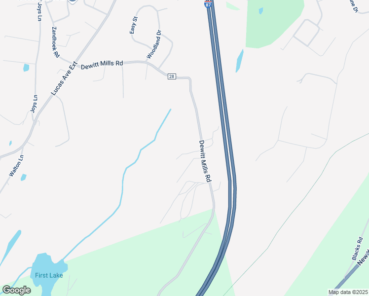 map of restaurants, bars, coffee shops, grocery stores, and more near 194 Dewitt Mills Road in Hurley