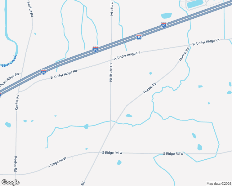 map of restaurants, bars, coffee shops, grocery stores, and more near 717 South Parrish Road in Conneaut
