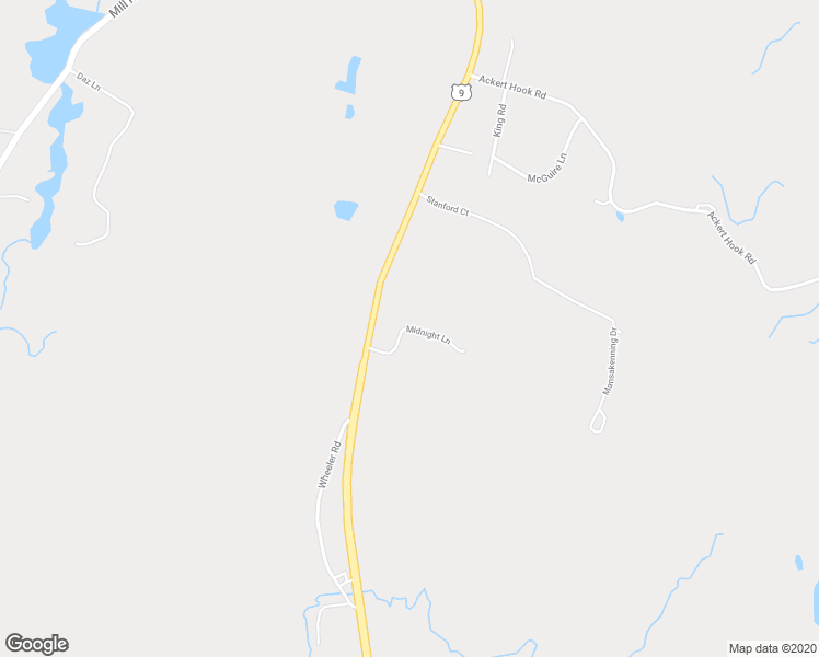 map of restaurants, bars, coffee shops, grocery stores, and more near Midnight Lane in Rhinebeck