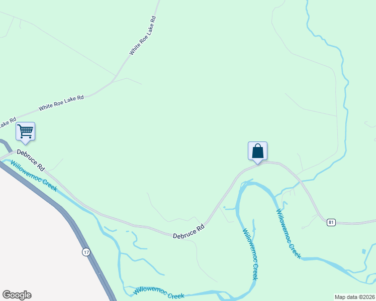 map of restaurants, bars, coffee shops, grocery stores, and more near 213 Debruce Road in Livingston Manor