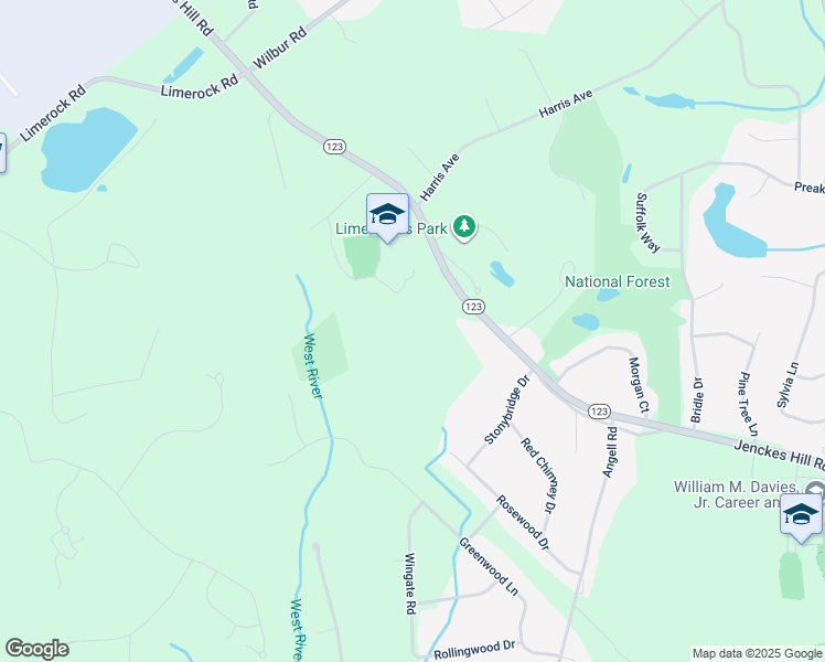 map of restaurants, bars, coffee shops, grocery stores, and more near 150 Jenckes Hill Road in Lincoln