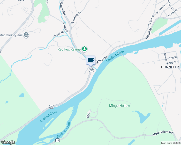 map of restaurants, bars, coffee shops, grocery stores, and more near 612 Abeel St in Kingston