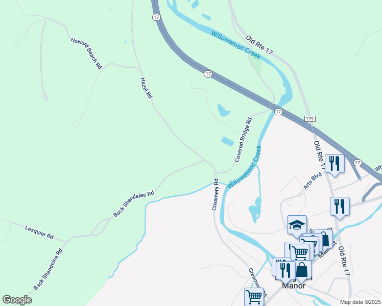 map of restaurants, bars, coffee shops, grocery stores, and more near 6 Hazel Rd in Livingston Manor