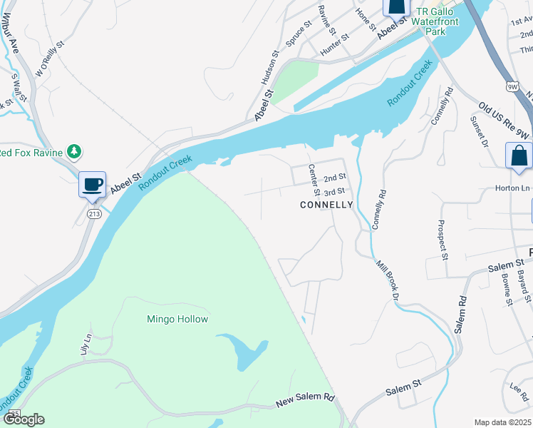 map of restaurants, bars, coffee shops, grocery stores, and more near 351 Girard Street in Port Ewen