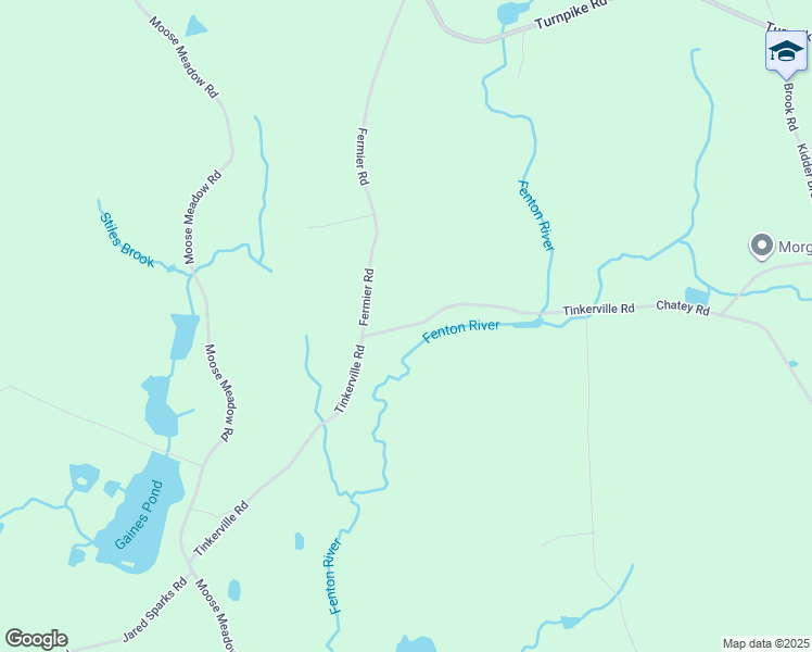 map of restaurants, bars, coffee shops, grocery stores, and more near 73 Tinkerville Road in Willington