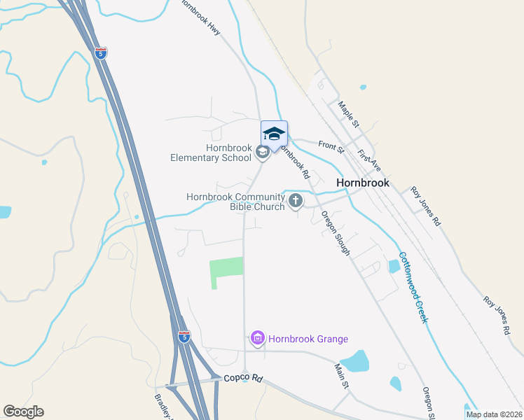 map of restaurants, bars, coffee shops, grocery stores, and more near 324 Henley Hornbrook Road in Hornbrook