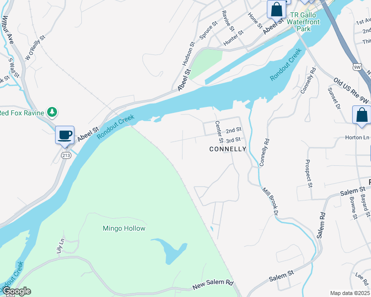 map of restaurants, bars, coffee shops, grocery stores, and more near 351 Girard Street in Port Ewen