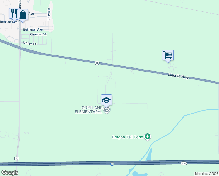 map of restaurants, bars, coffee shops, grocery stores, and more near 486 Hahn Drive in Cortland