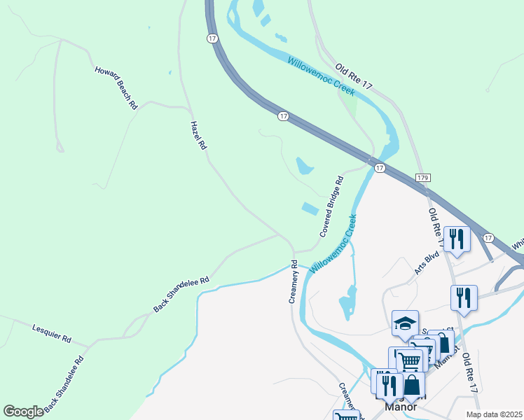 map of restaurants, bars, coffee shops, grocery stores, and more near 6 Hazel Road in Livingston Manor