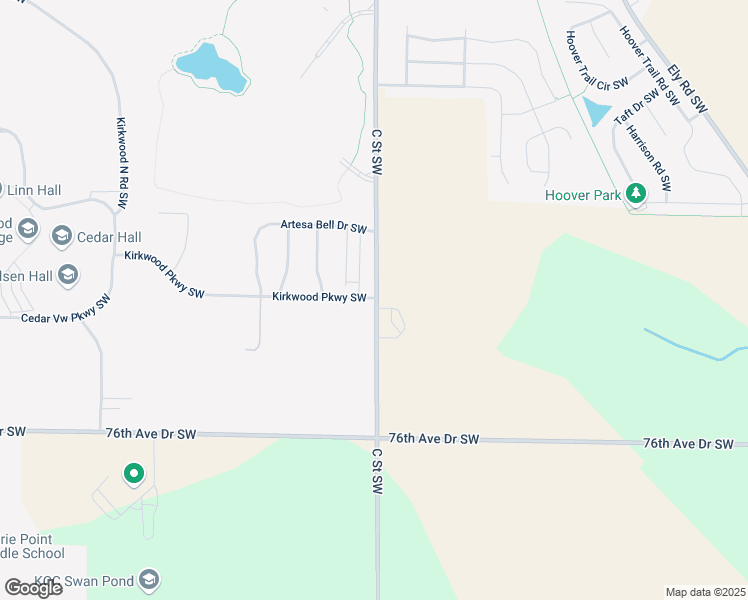 map of restaurants, bars, coffee shops, grocery stores, and more near 7598 C Street Southwest in Cedar Rapids
