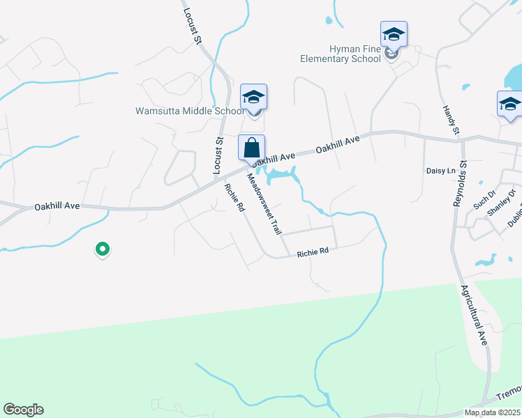 map of restaurants, bars, coffee shops, grocery stores, and more near 53 Meadowsweet Trail in Attleboro