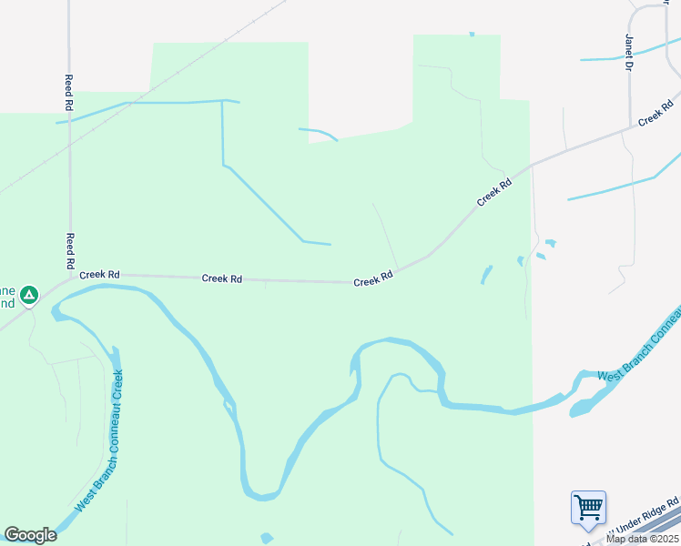 map of restaurants, bars, coffee shops, grocery stores, and more near 4211 Creek Road in Conneaut
