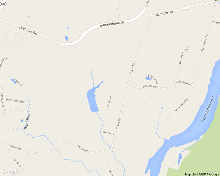 map of restaurants, bars, coffee shops, grocery stores, and more near 43 Loren Circle in Windsor