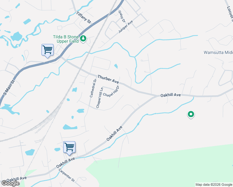 map of restaurants, bars, coffee shops, grocery stores, and more near 66 Chapel Hill Drive in Attleboro
