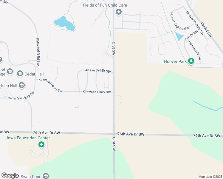 map of restaurants, bars, coffee shops, grocery stores, and more near 6402-7112 C Street Southwest in Cedar Rapids