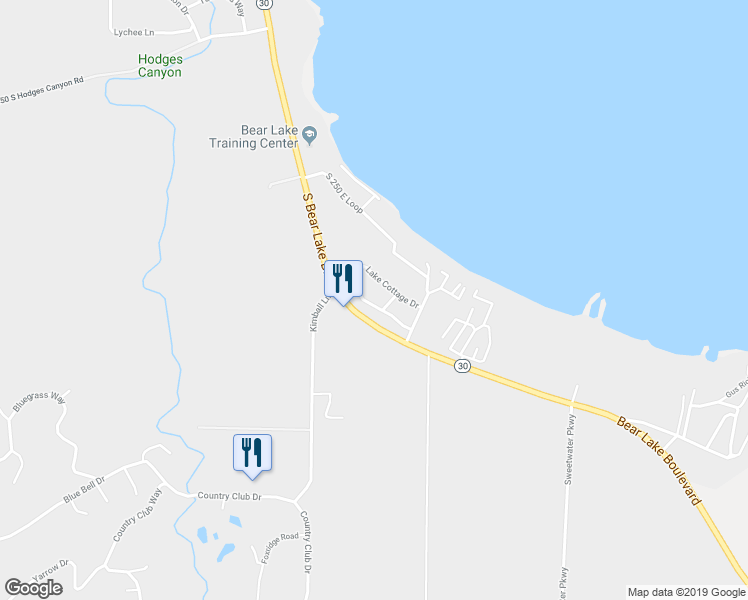 map of restaurants, bars, coffee shops, grocery stores, and more near 2034 South Cottage Lane in Garden City