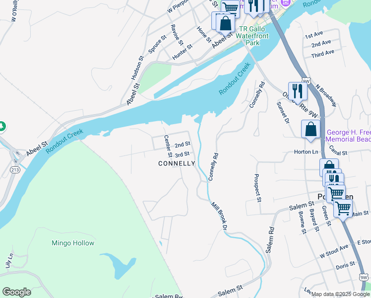 map of restaurants, bars, coffee shops, grocery stores, and more near in Port Ewen