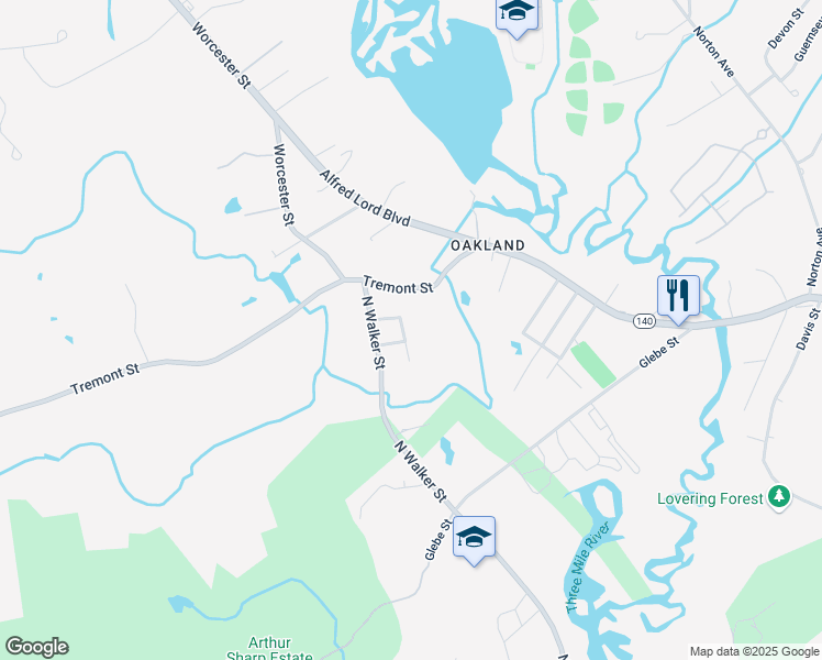 map of restaurants, bars, coffee shops, grocery stores, and more near 42 Glebe Court in Taunton