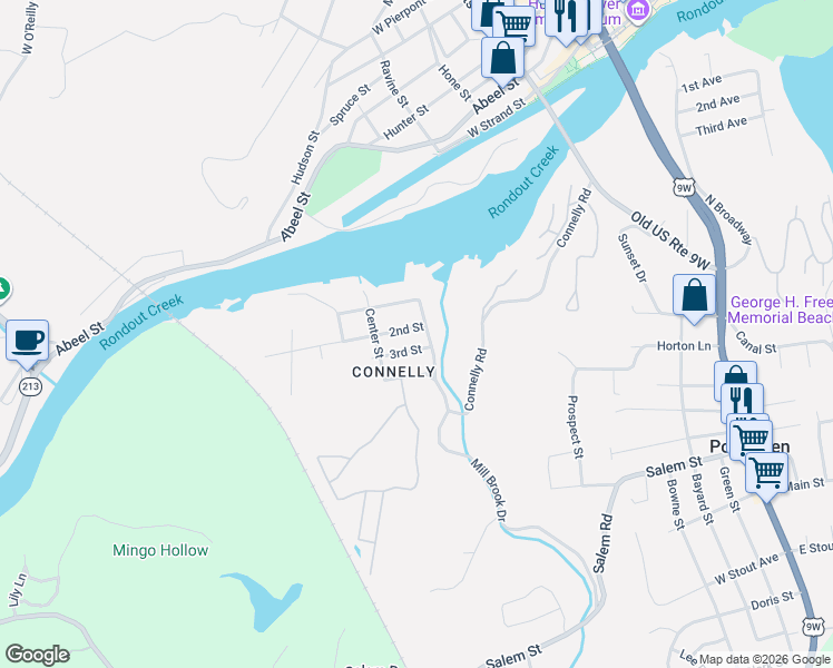 map of restaurants, bars, coffee shops, grocery stores, and more near in Port Ewen