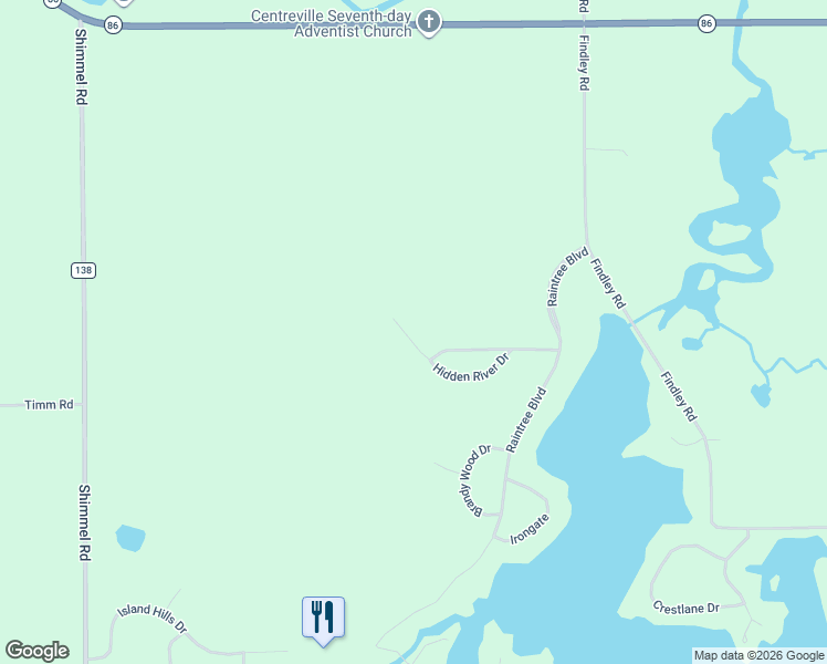 map of restaurants, bars, coffee shops, grocery stores, and more near 23695 Hidden River Drive in Sturgis