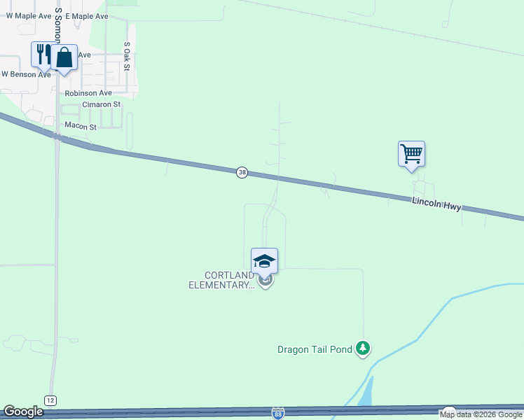 map of restaurants, bars, coffee shops, grocery stores, and more near 448 Preston Street in Cortland