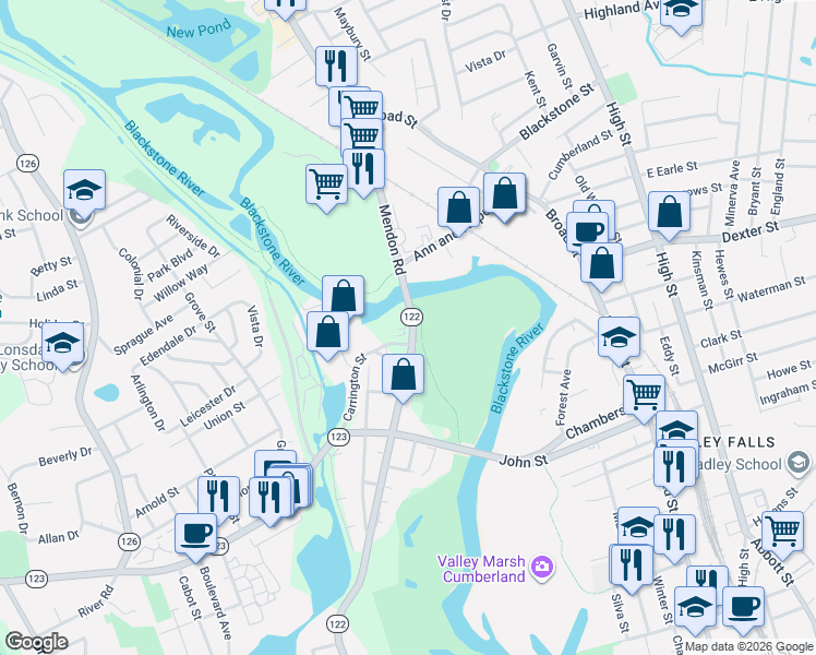 map of restaurants, bars, coffee shops, grocery stores, and more near 1746 Lonsdale Avenue in Lincoln