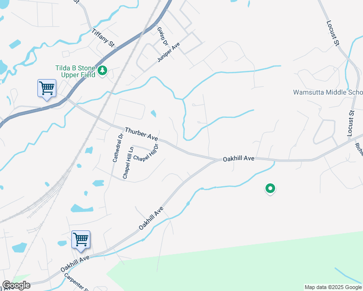 map of restaurants, bars, coffee shops, grocery stores, and more near 218 Thurber Avenue in Attleboro