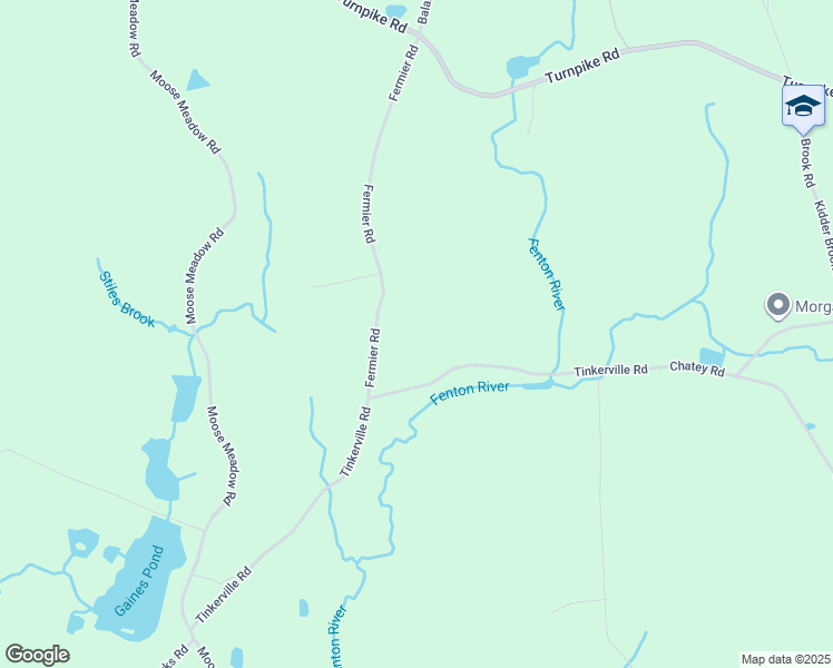 map of restaurants, bars, coffee shops, grocery stores, and more near 73 Tinkerville Road in Willington