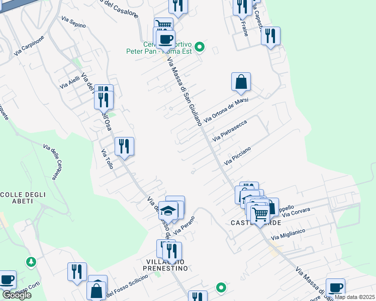 map of restaurants, bars, coffee shops, grocery stores, and more near 29 Via Guilmi in Città metropolitana di Roma Capitale