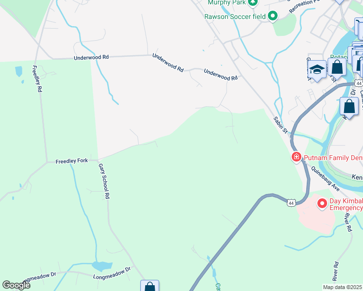 map of restaurants, bars, coffee shops, grocery stores, and more near 62 Richmond Road in Putnam
