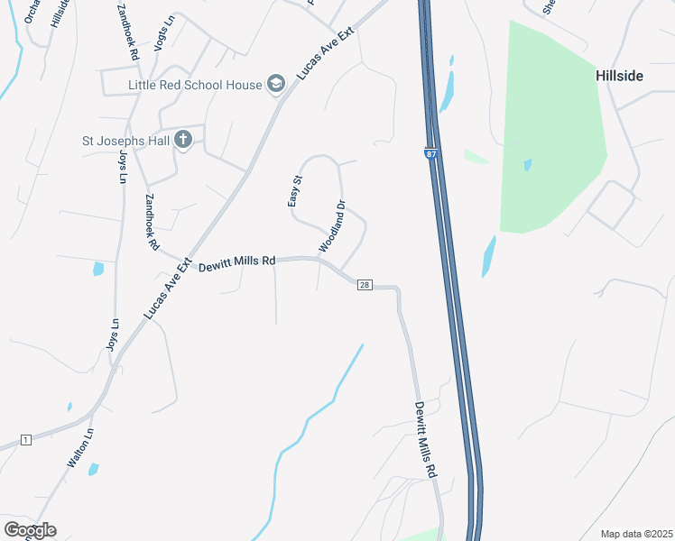 map of restaurants, bars, coffee shops, grocery stores, and more near 72 Dewitt Mills Rd in Hurley
