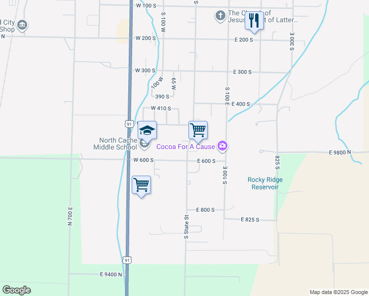 map of restaurants, bars, coffee shops, grocery stores, and more near 546 South State Street in Richmond