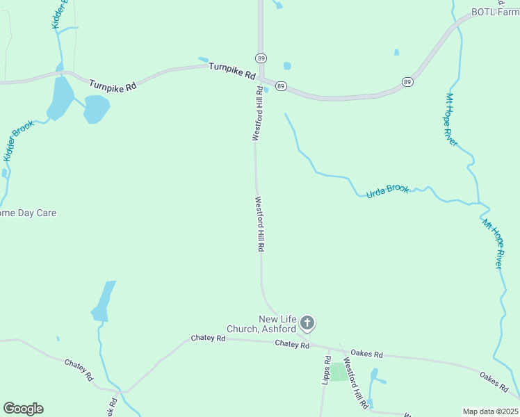 map of restaurants, bars, coffee shops, grocery stores, and more near 492 Westford Hill Road in Ashford