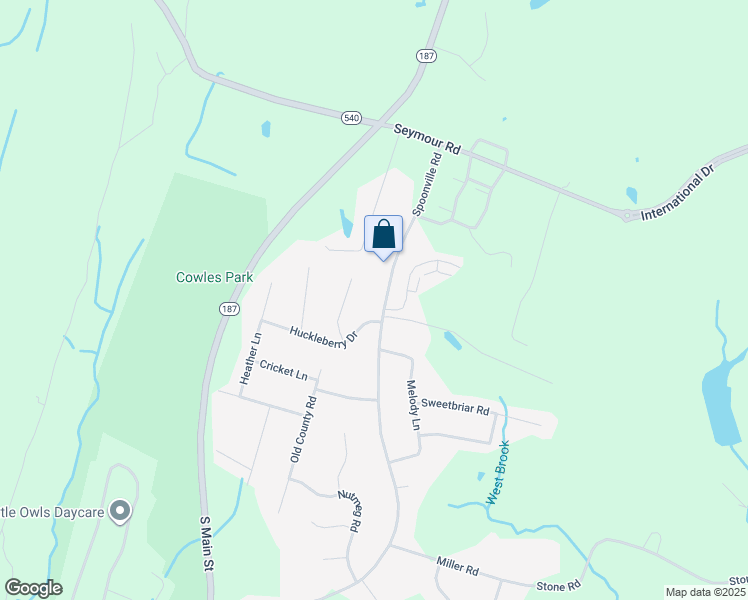 map of restaurants, bars, coffee shops, grocery stores, and more near 44 Spoonville Road in East Granby