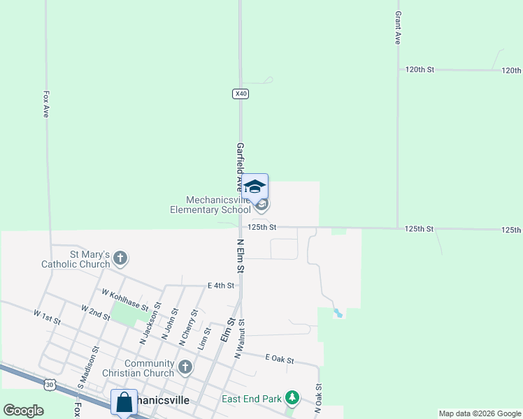 map of restaurants, bars, coffee shops, grocery stores, and more near 601-621 125th Street in Mechanicsville