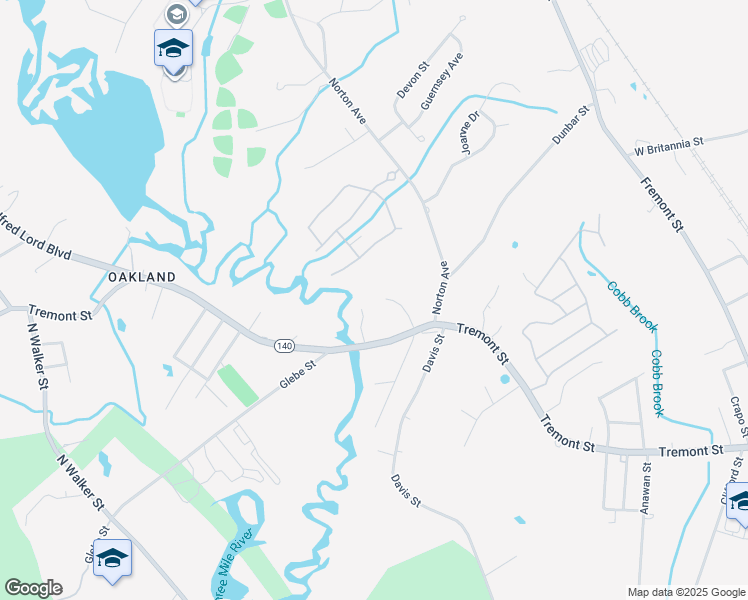 map of restaurants, bars, coffee shops, grocery stores, and more near 241 Tremont Street in Taunton