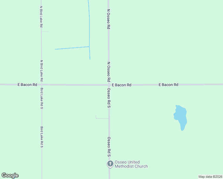 map of restaurants, bars, coffee shops, grocery stores, and more near 6011 East Bacon Road in Hillsdale