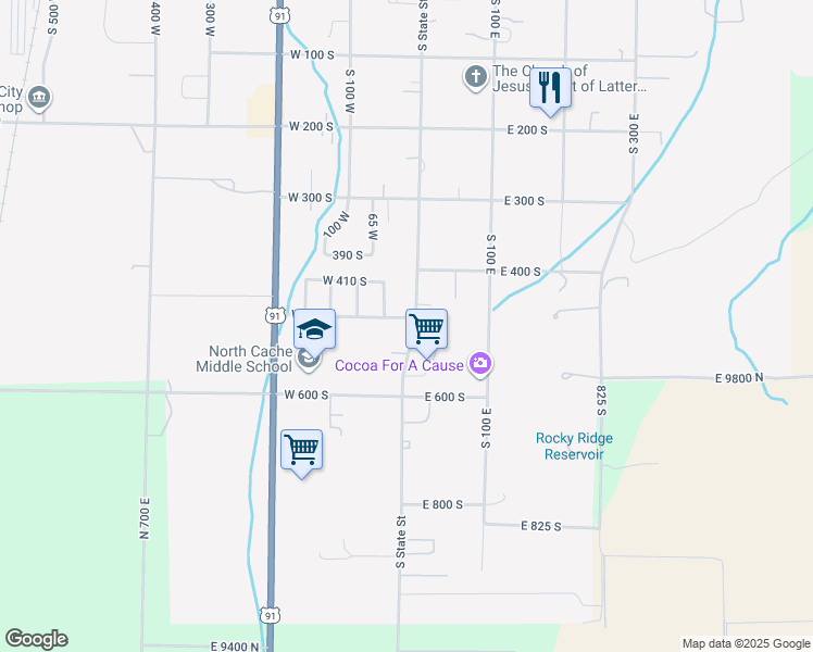 map of restaurants, bars, coffee shops, grocery stores, and more near 480 South State Street in Richmond