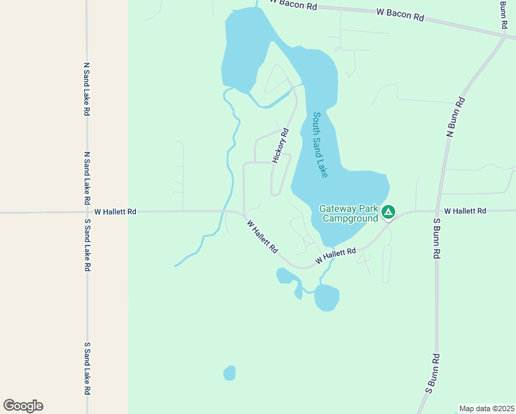 map of restaurants, bars, coffee shops, grocery stores, and more near 1055 Hickory Road in Hillsdale
