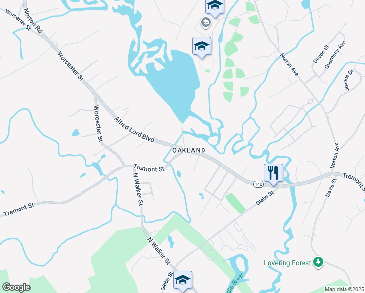 map of restaurants, bars, coffee shops, grocery stores, and more near 1 Mill Lane in Taunton