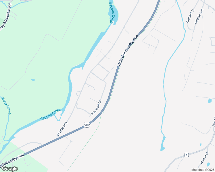 map of restaurants, bars, coffee shops, grocery stores, and more near 196 Altamont Drive in Hurley