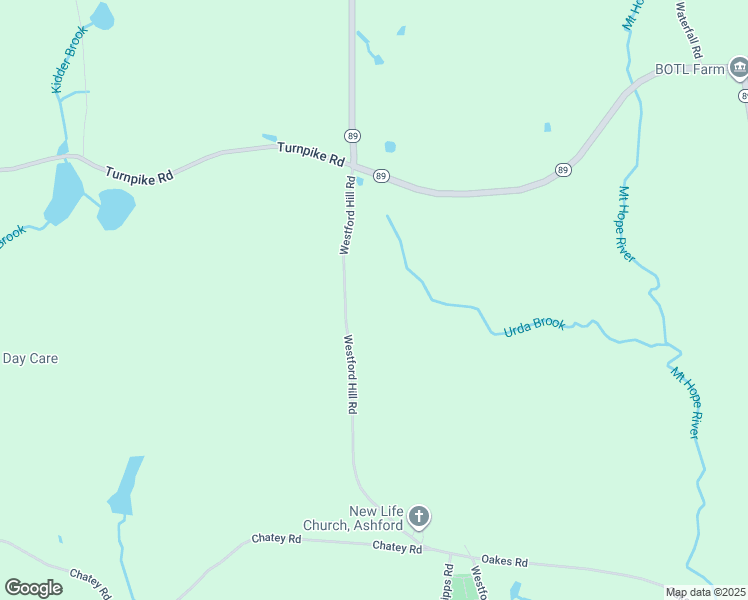 map of restaurants, bars, coffee shops, grocery stores, and more near 492 Westford Hill Road in Ashford