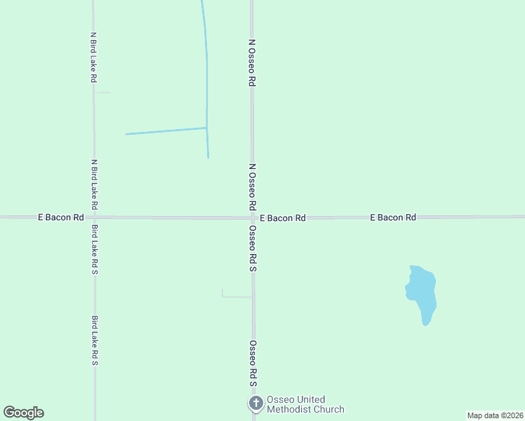 map of restaurants, bars, coffee shops, grocery stores, and more near 6011 East Bacon Road in Hillsdale