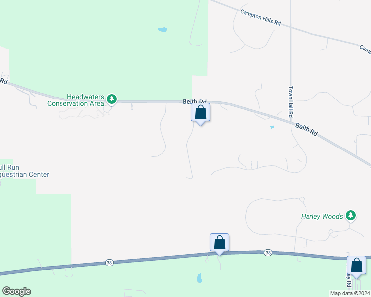 map of restaurants, bars, coffee shops, grocery stores, and more near 3N210 Spring Wood Lane in Elburn