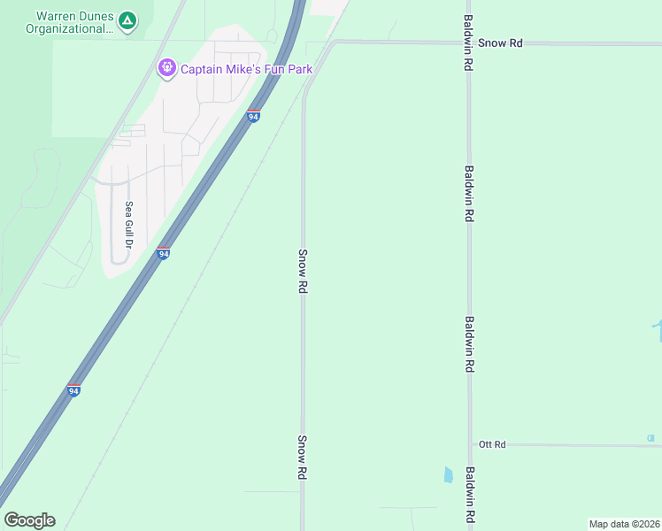 map of restaurants, bars, coffee shops, grocery stores, and more near 11355 Snow Road in Sawyer