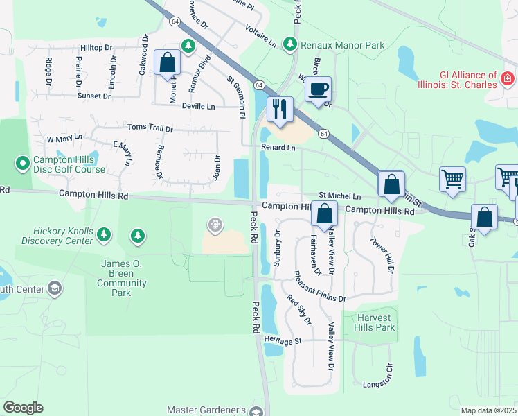 3395 Campton Hills Road, St. Charles IL Walk Score